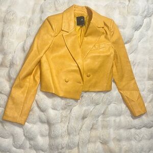 Yellow Cropped Jacket